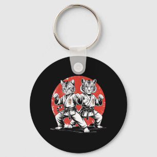 Chaveiro Gato de Karatê Tiger Gi de Karatê Coisas Japonesas