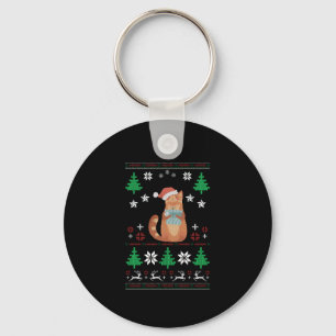 Chaveiro Gato de Natal Feio