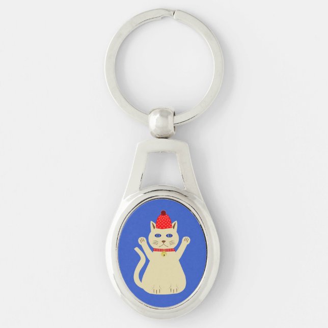 Chaveiro Gato de Natal Fofo (Frente)