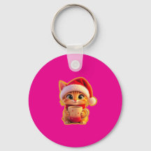 **Gato de Natal Fofo com Chapéu de Papai Noel – Fé