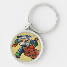 Chaveiro Gato de Segurança de Alerta de Permanência