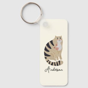 Chaveiro Gato de Sorriso Engraçado Personalizável