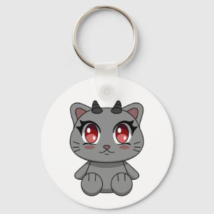 Chaveiro Gato Demônio de Kawaii Cute
