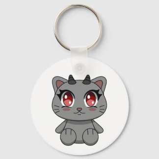 Chaveiro Gato Demônio de Kawaii Cute