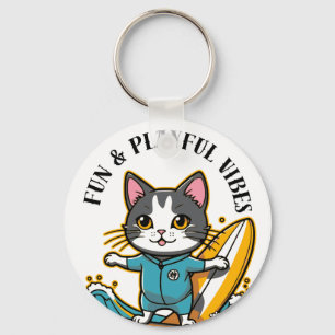 Chaveiro Gato Deslizante Diversão & Vibrações Alegres