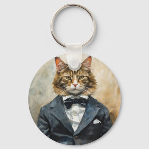 Chaveiro Gato em uma roupa