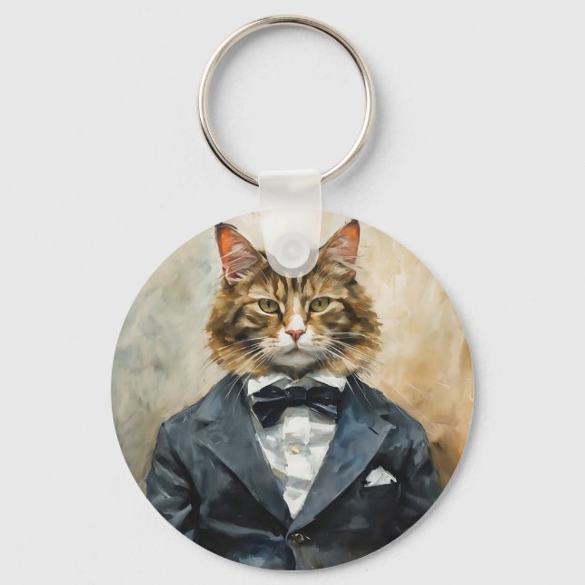 Chaveiro Gato em uma roupa (Frente)