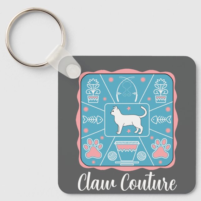 Chaveiro gato engraçado (Frente)