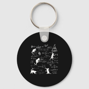 Chaveiro Gato Engraçado Brincando Com Fórmulas De Matemátic
