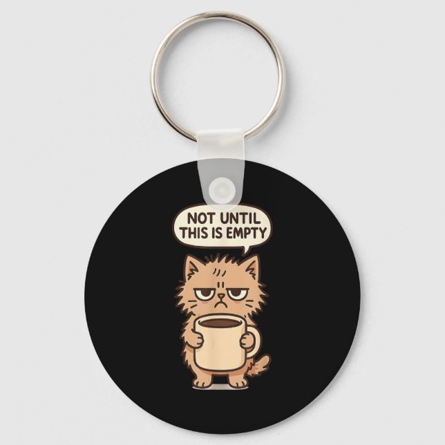 Chaveiro Gato Engraçado Café Grumpy Lover Não Morena Pessoa (Frente)
