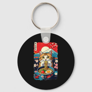 Chaveiro Gato engraçado Catzilla Anime Ramen Japonês Gatos