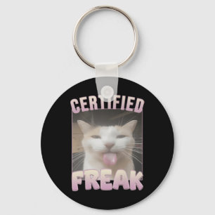 Chaveiro Gato Engraçado Certificado Meme Frenético
