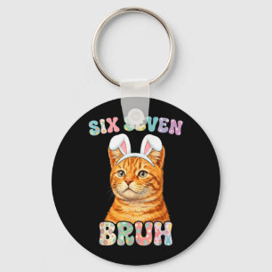 Chaveiro Gato Engraçado Coelho Seis Sete Bruh Meme 67 Feliz