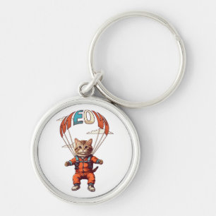 Chaveiro Gato Engraçado de Paraquedas