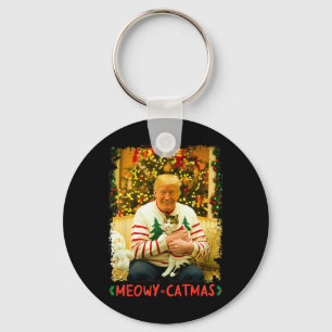 Chaveiro Gato engraçado do Natal de Trump Amantes de Gatos