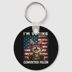 Chaveiro Gato Estou votando Criminoso Condenado
