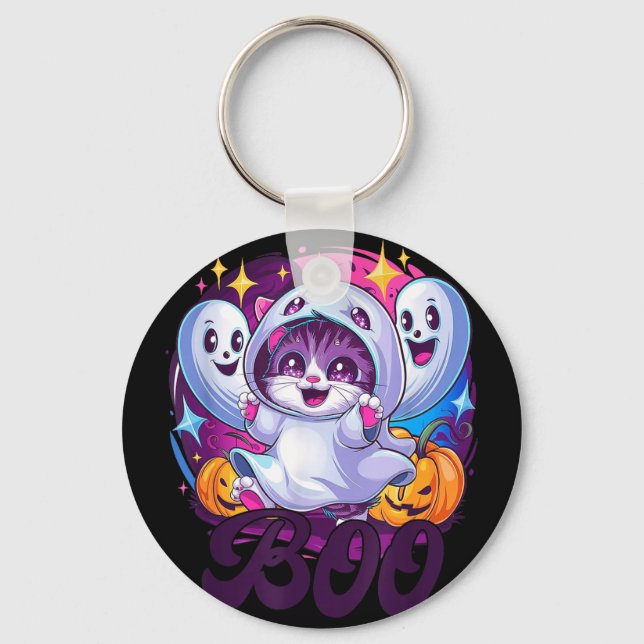 Chaveiro Gato fantasma Boo  (Frente)