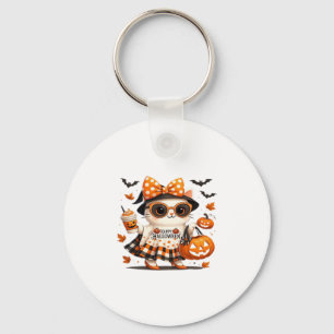 Chaveiro Gato fofo de Halloween � Kawaii Witch Kitty com ab