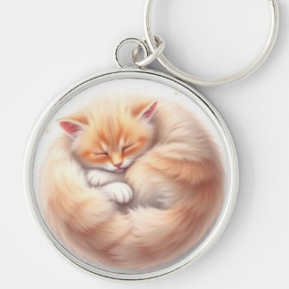 Chaveiro gato fofo dormindo
