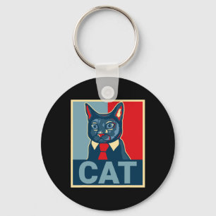 Chaveiro Gato Fofo Kitty Engraçado Republicano Democrata Es