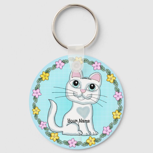 Chaveiro Gato Gatinho de Olho Grande (Frente)