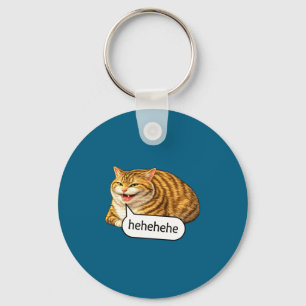Chaveiro Gato Gordo Estranho Sorriso Engraçado Meme de Gato