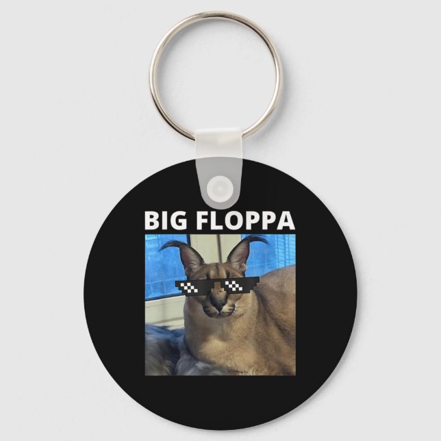 Chaveiro Gato Grande Floppa Meme (Frente)