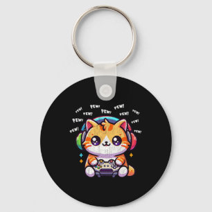 Chaveiro Gato Jogador Pew Vídeos Engraçados Jogos Antigos C