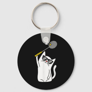 Chaveiro Gato Jogando Badminton Jogador De Tartarugas Jogad