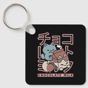 Chaveiro Gato Kawaii com Leite de Chocolate – Arte Pop Japo