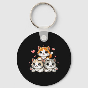 Chaveiro Gato Kawaii Gato Neko Engraçado Gatinho Gato Prese