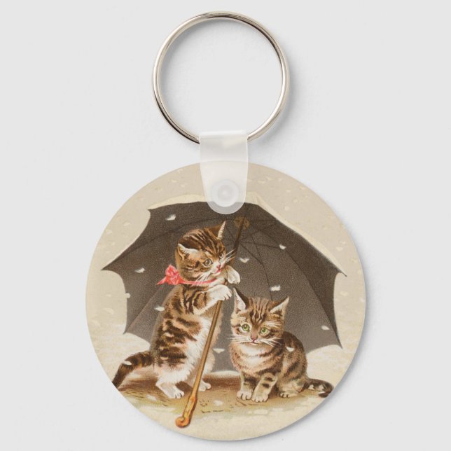 Chaveiro Gato Kitten gatinho antigo vintage bonito (Frente)