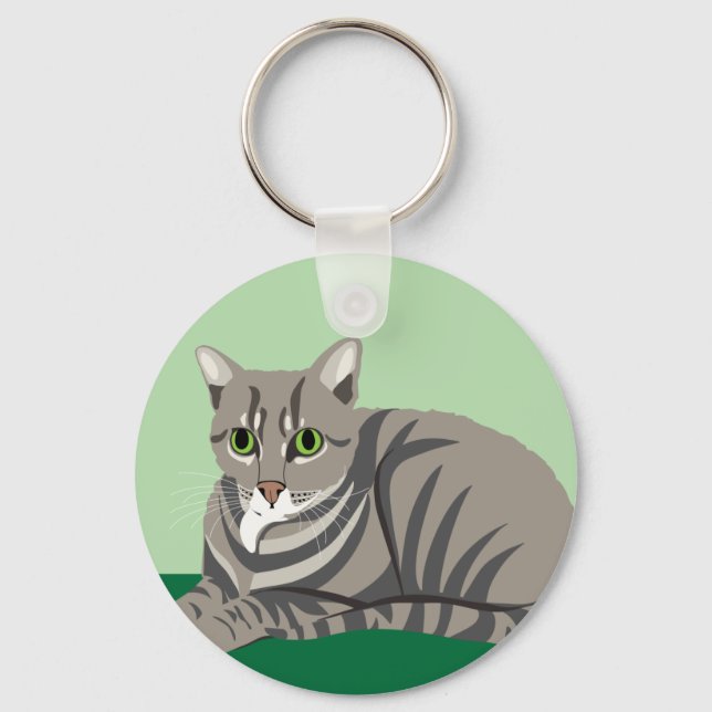 Chaveiro Gato Listrado (Frente)