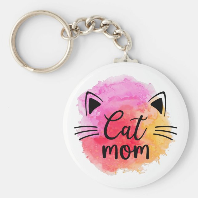 Chaveiro Gato mãe, cara de gato bonitinho (Frente)