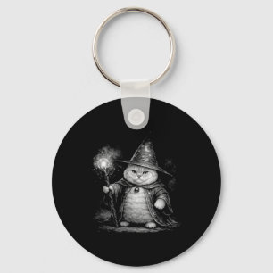 Chaveiro Gato Mago Magia Fantasia Engraçado Vintage Tabby M