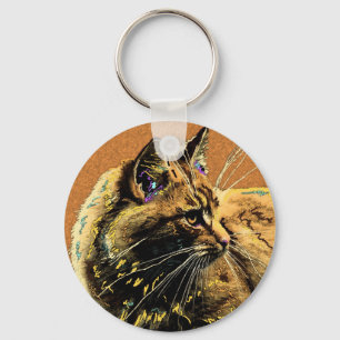 Chaveiro Gato malhado-Rei de Orang