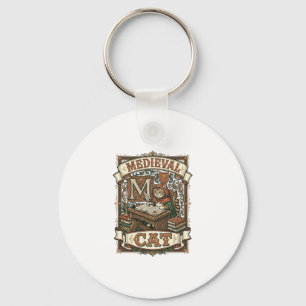 Chaveiro Gato Medieval Manuscrito Medieval Vintage