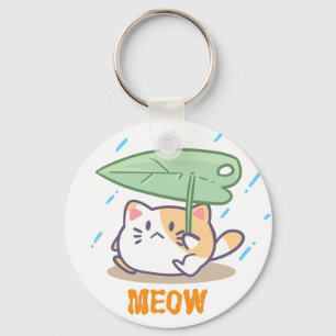 Chaveiro gato miou na chuva em uma design incrível