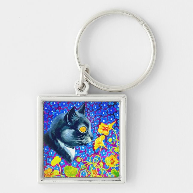 Chaveiro Gato nas Flores (Frente)