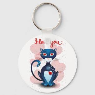 Chaveiro Gato negro apaixonado