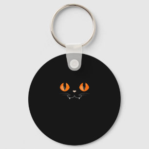 Chaveiro Gato Negro Assustador Rosto de Halloween Costume A