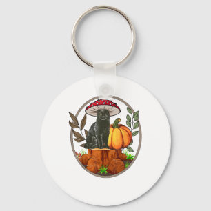 Chaveiro Gato Negro Camisola de Camisas de Cogumelo Bebê Be