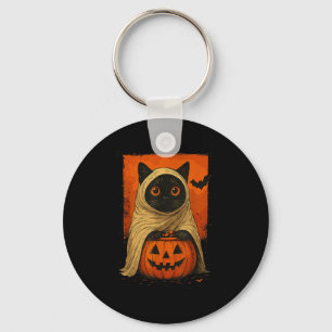Chaveiro Gato Negro Engraçado Abóbora Pumpkin Louco Cos Fan