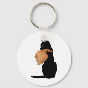 Chaveiro Gato Negro Engraçado Lady Kamala Com Cabelo De Tru