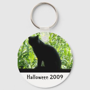 Chaveiro Gato Negro Feliz Halloween