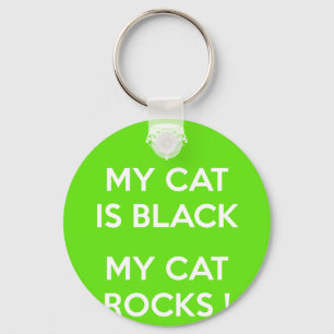 Chaveiro Gato negro rocha