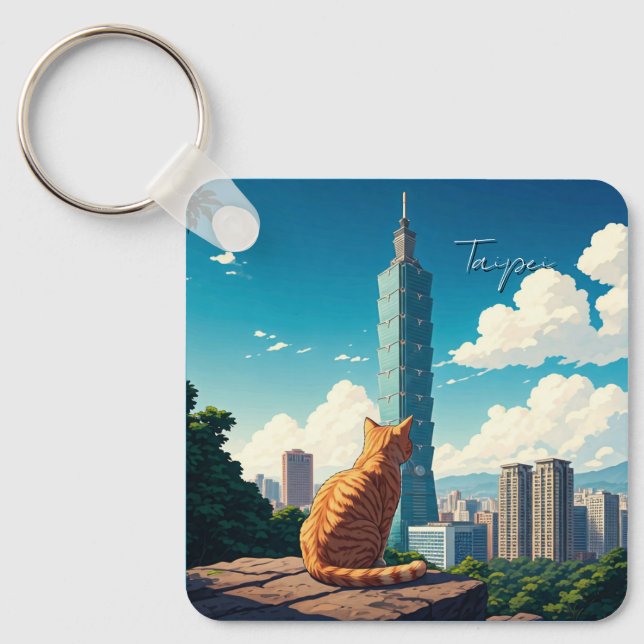 Chaveiro Gato no Taipei 101 Taiwan (Frente)