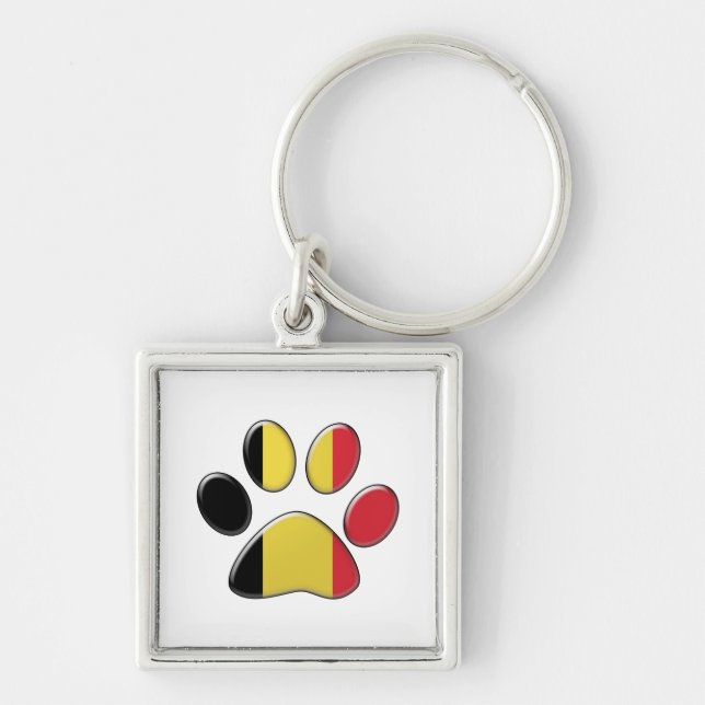 Chaveiro gato patriótico belga (Frente)