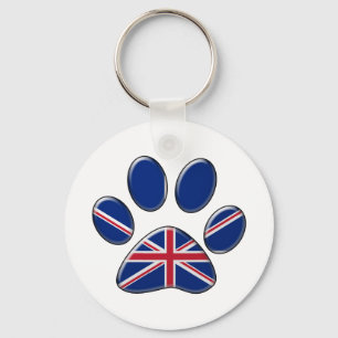 Chaveiro Gato patriótico britânico