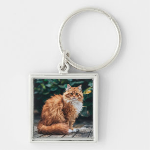 Chaveiro Gato Persa Laranja